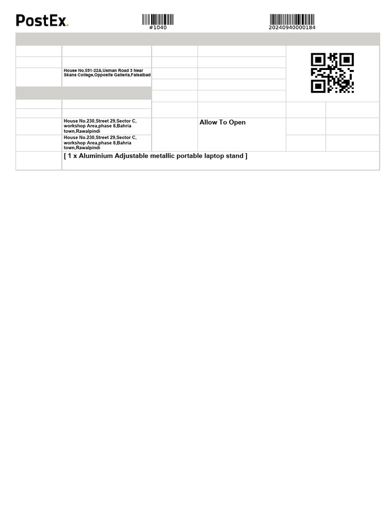 Postex Labels | PDF