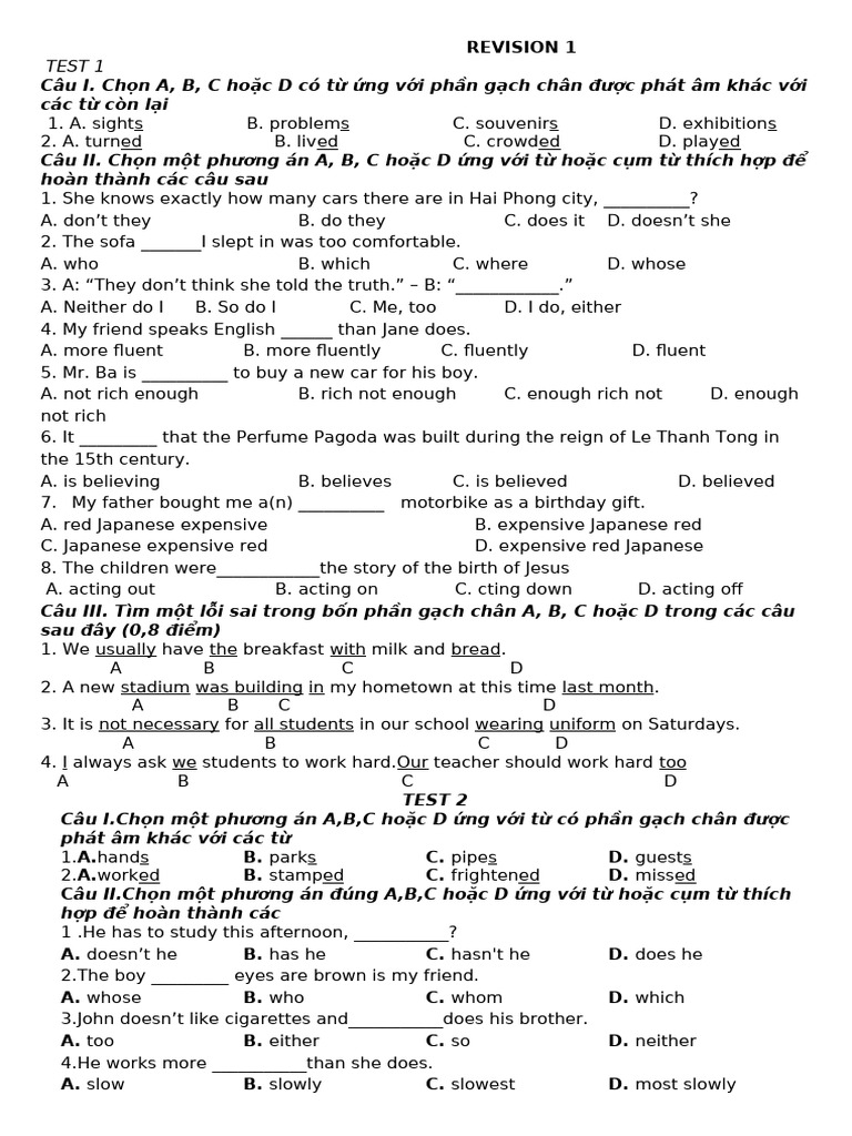 English Language Test Exercises | PDF | Bride | Wedding
