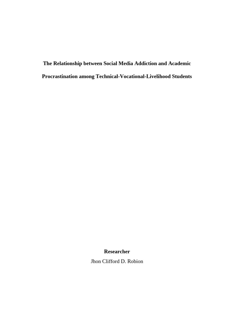 The Relationship Between Social Media Addiction and Academic ...
