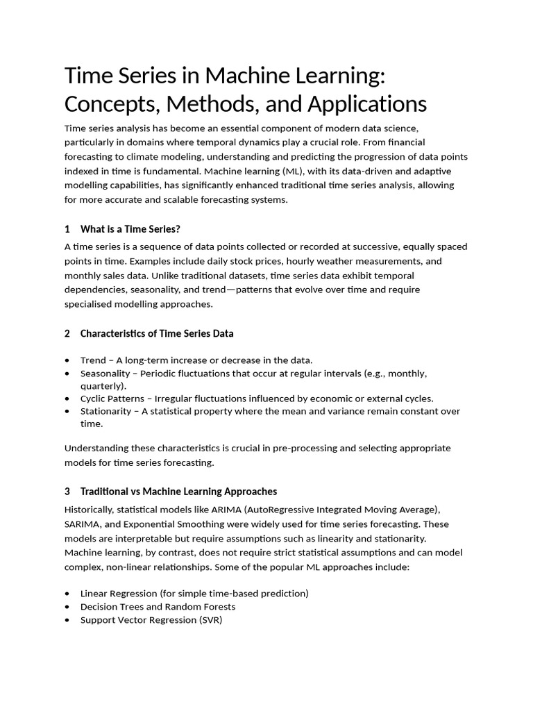 Time Series in Machine Learning | PDF | Time Series | Autoregressive ...