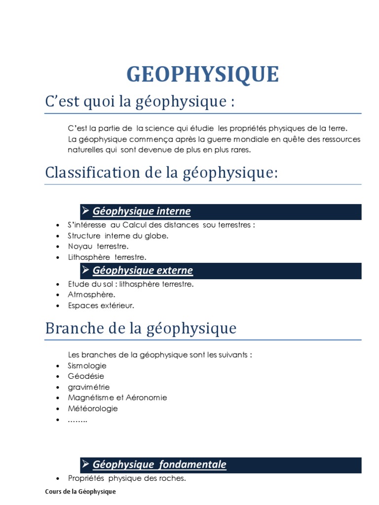 Introduction à la Géophysique | PDF | Échantillonnage (signal) | Terre