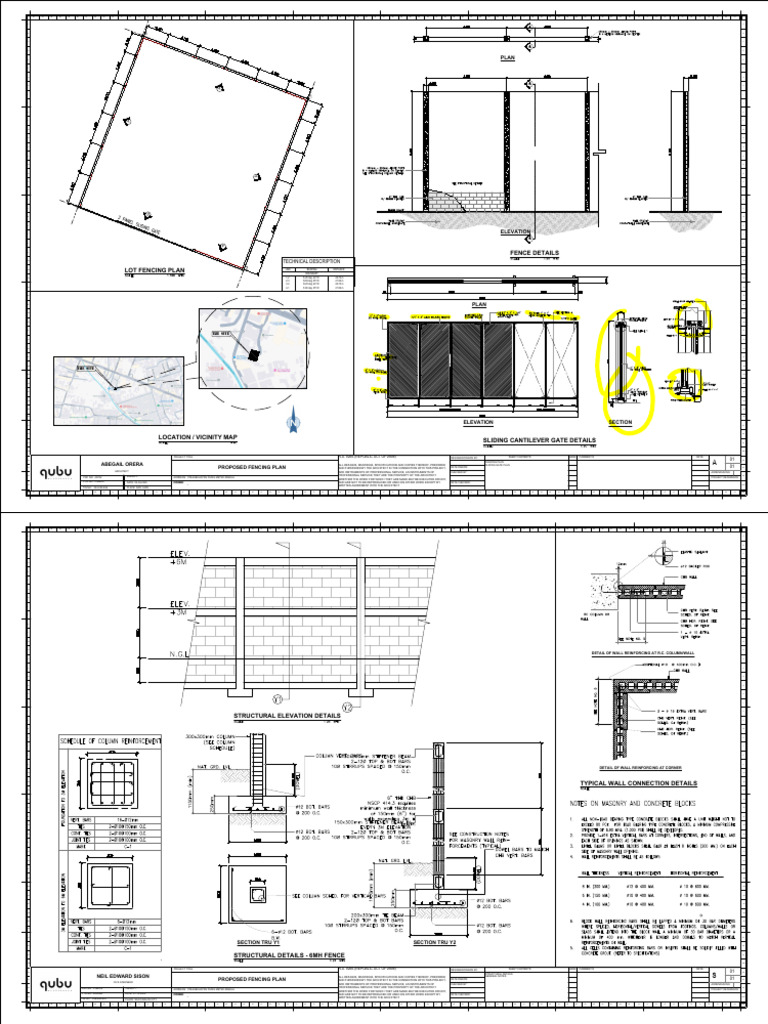Proposed Fencing Plan and Details | PDF