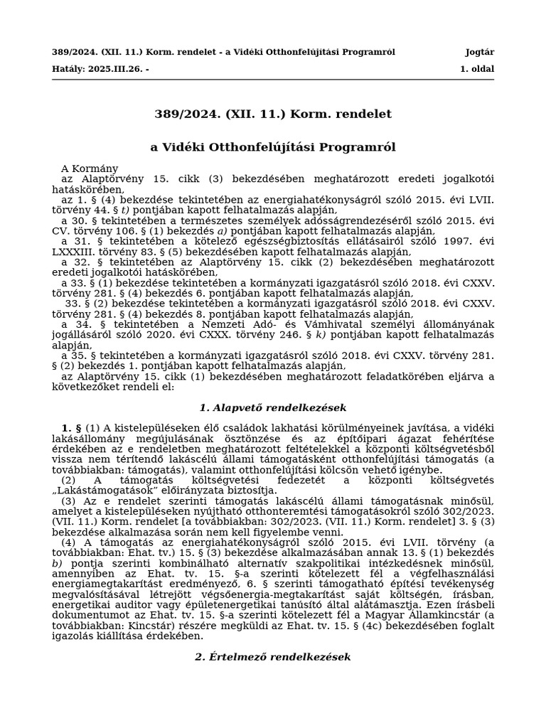 389 2024 - Xii - 11 - Korm - Rendelet | PDF