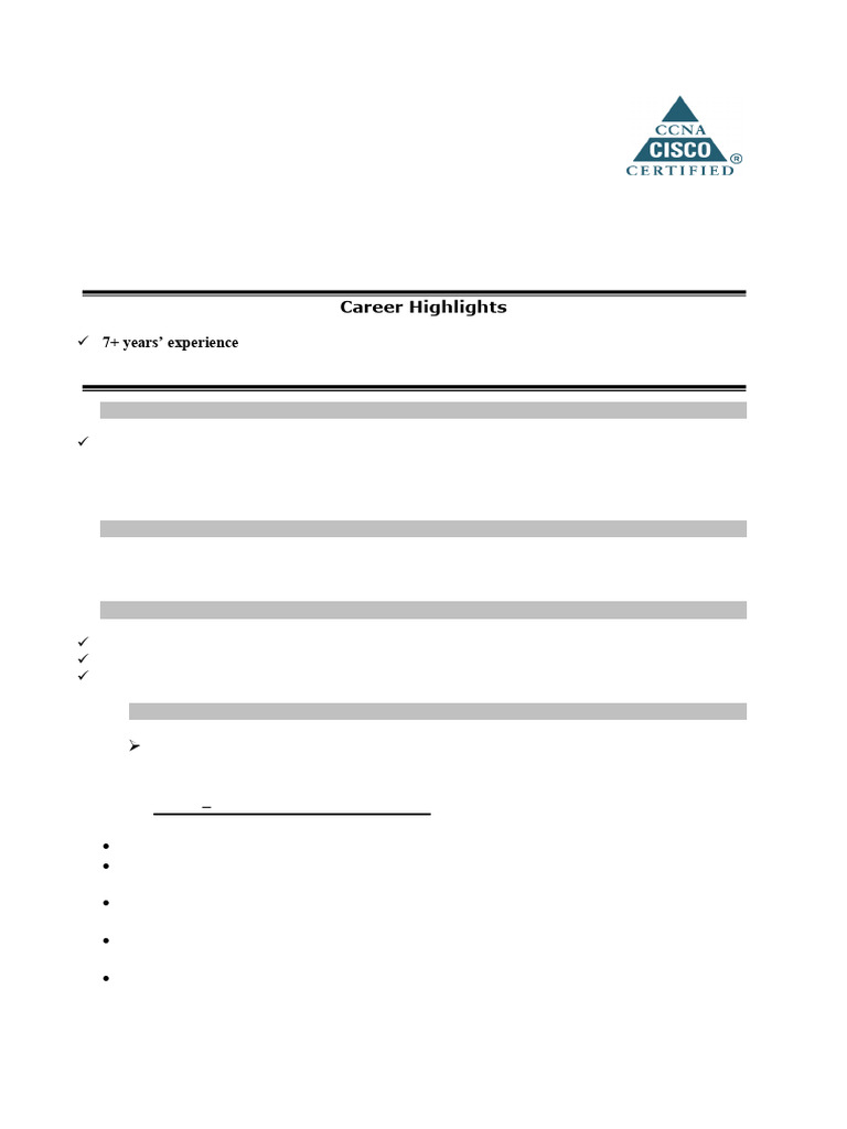 Career Highlights | PDF | Computer Network | Network Switch