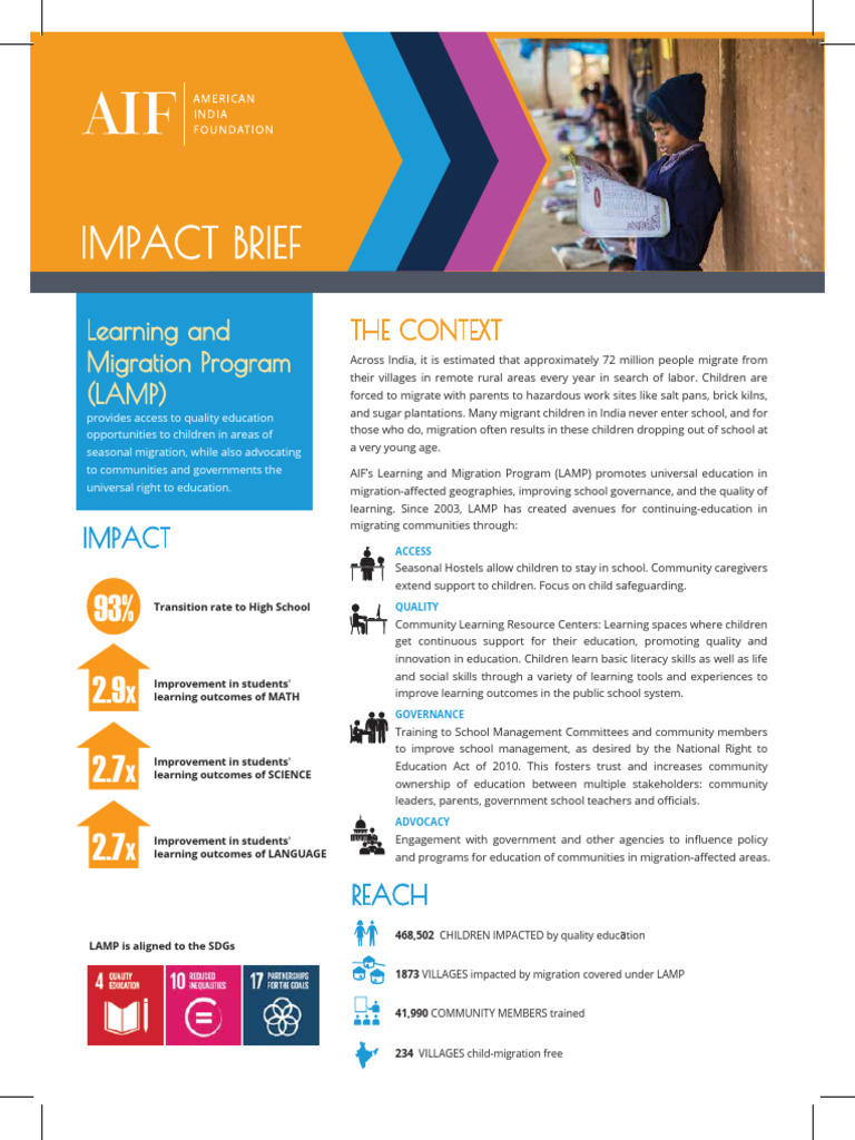Learning and Migration Program (LAMP) - Empowering Migrant Children ...