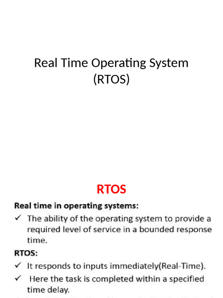 Understanding Real-Time Operating Systems | PDF | Thread (Computing ...