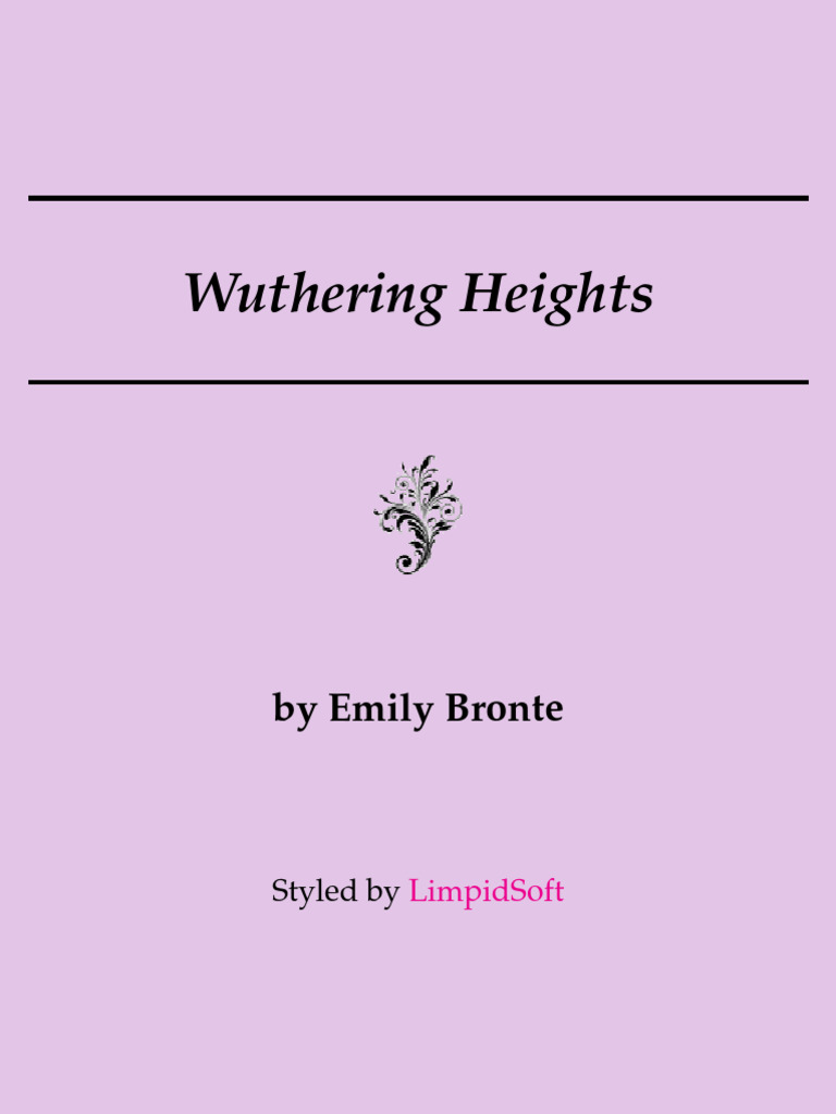 Wuthering Heights | PDF | Wuthering Heights | Heathcliff (Wuthering ...