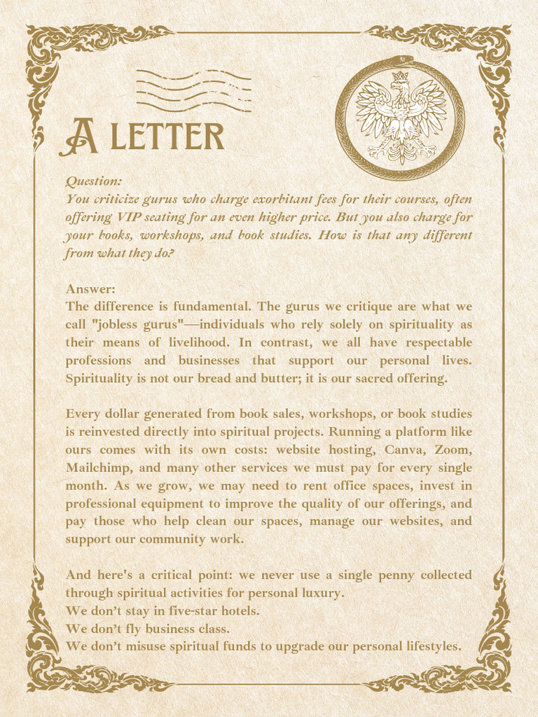 A Letter On Spirituality and Money - 20250428 - 185553 - 0000 | PDF ...