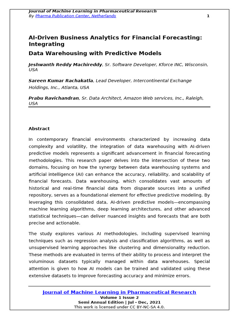 AI-Driven Financial Forecasting Insights | PDF | Machine Learning ...