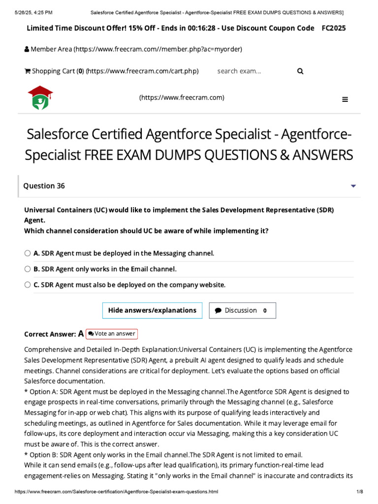 Salesforce Certified Agentforce - 8 | PDF | Data | Artificial Intelligence