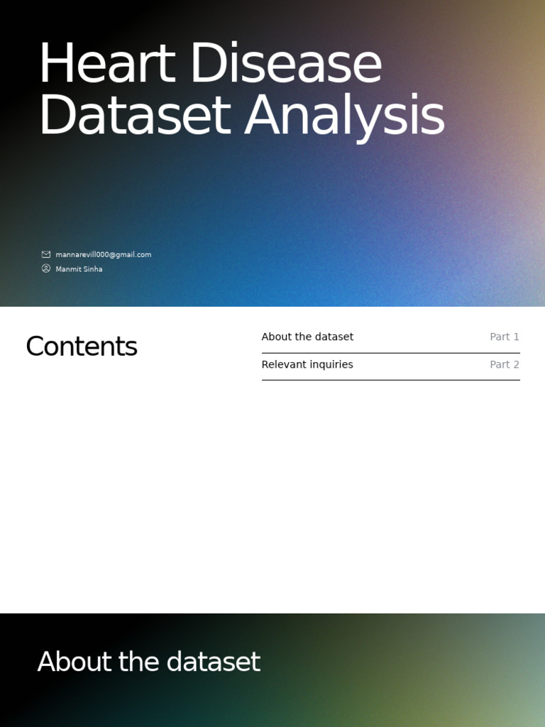 Heart Disease Dataset Insights Analysis | PDF | Heart Rate | Heart