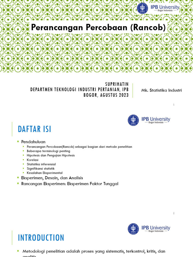 !!01 - Dasar-Dasar Rancob - 1 (Bhs Indonesia) | PDF
