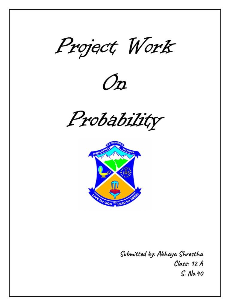 Maths Project | PDF | Probability | Probability Distribution