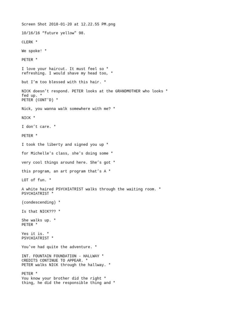 Good Time Screenplay Excerpt | PDF