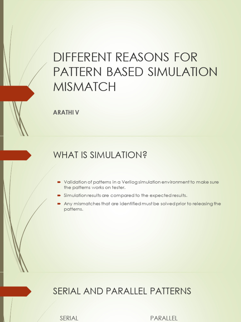 Simulation Mismatches in Pattern Testing | PDF | Simulation | Computer ...