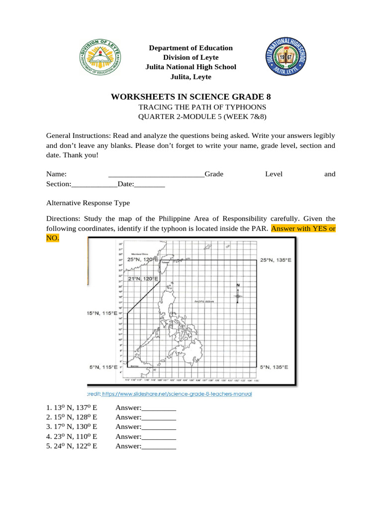 Worksheetquarter 2 Module 5 | PDF