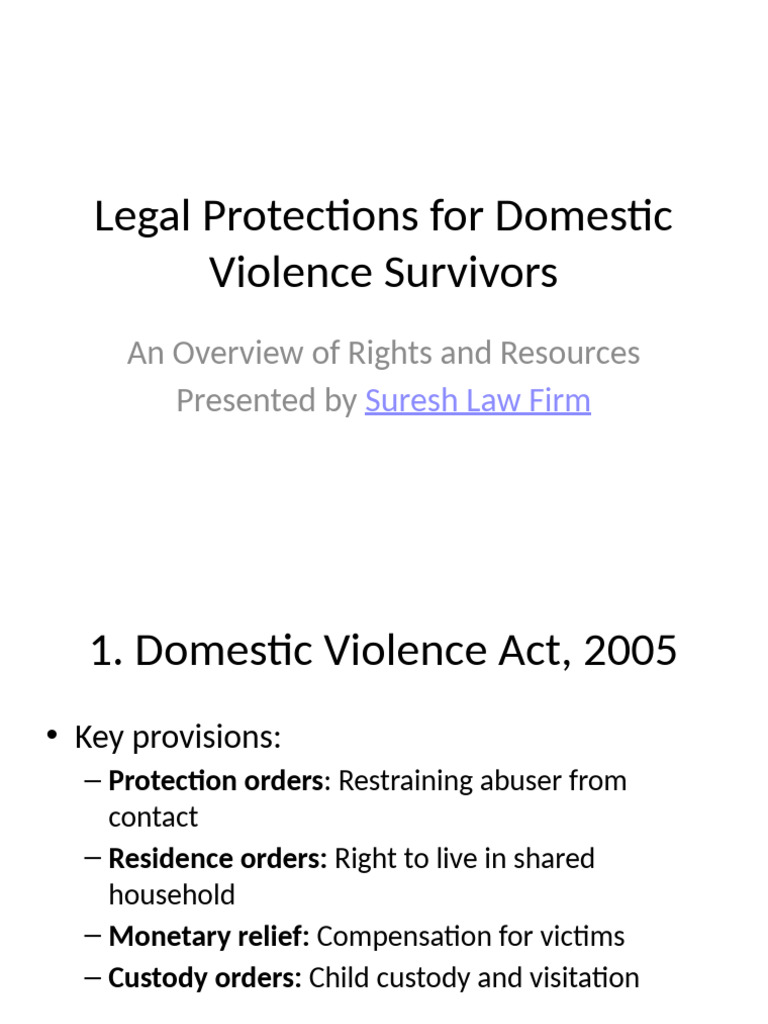 Legal Rights for Domestic Violence Survivors | PDF