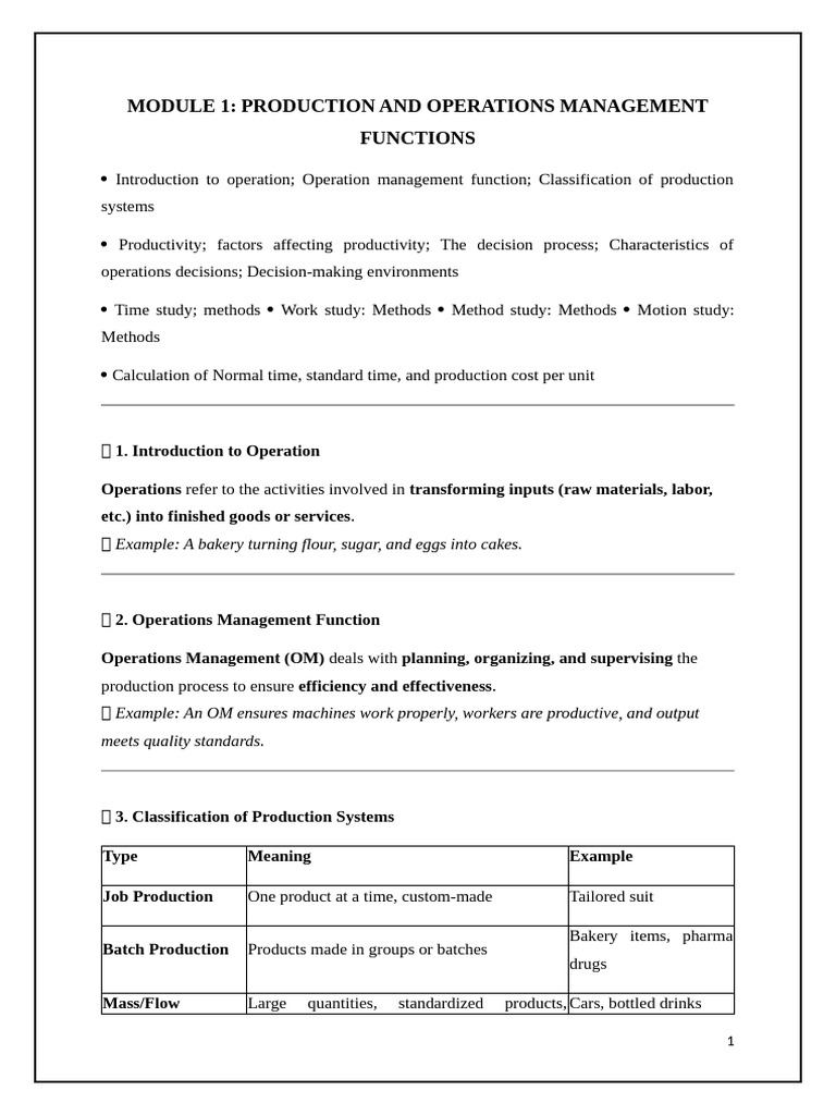 Operations Management Overview | PDF | Supply Chain Management | Logistics