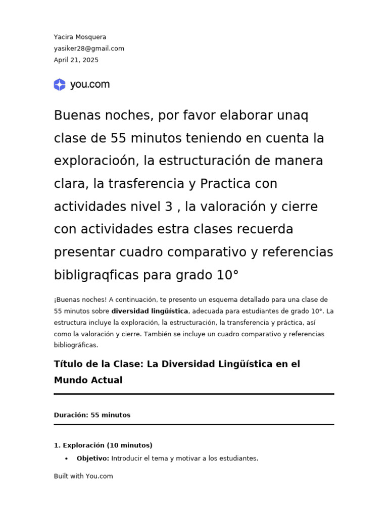 Clase de Lenguaje | PDF | Lingüística | Aprendizaje