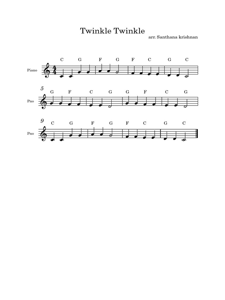 Twinkle Twinkle | PDF