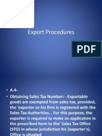 Export Procedures3.1