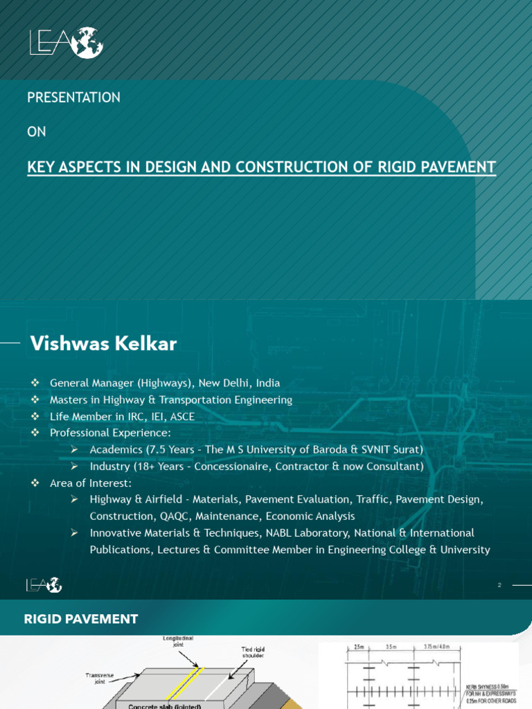 Key Aspects in Design & Construction of Rigid Pavement - Vishwas Kelkar ...