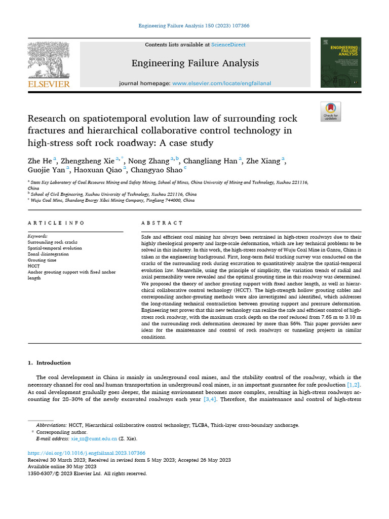 He - 2023 - Research On Spatiotemporal Evolution Law of Surrounding ...