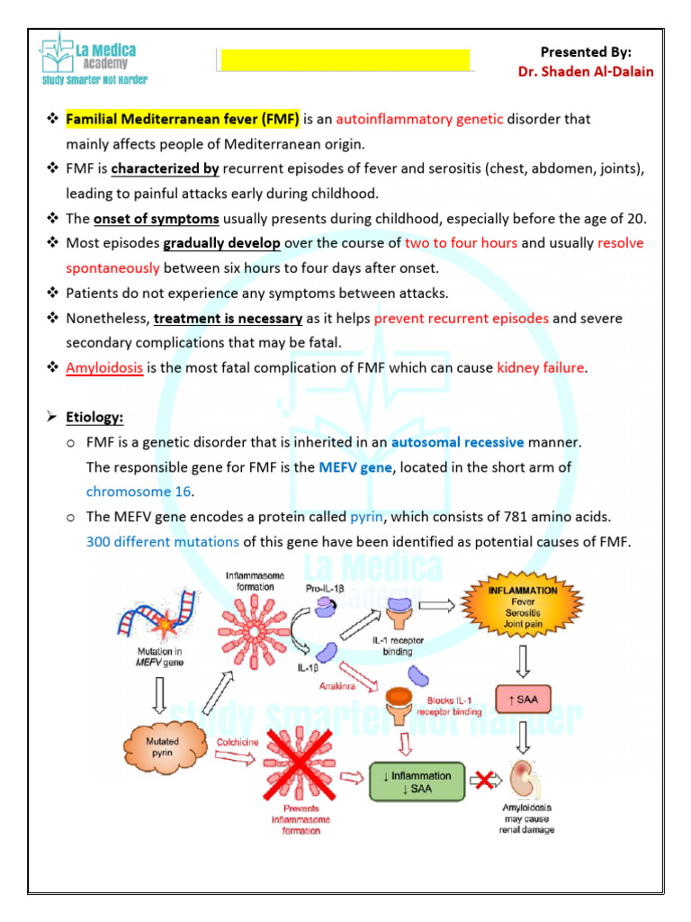 Understanding Familial Mediterranean Fever | PDF | Diseases And ...