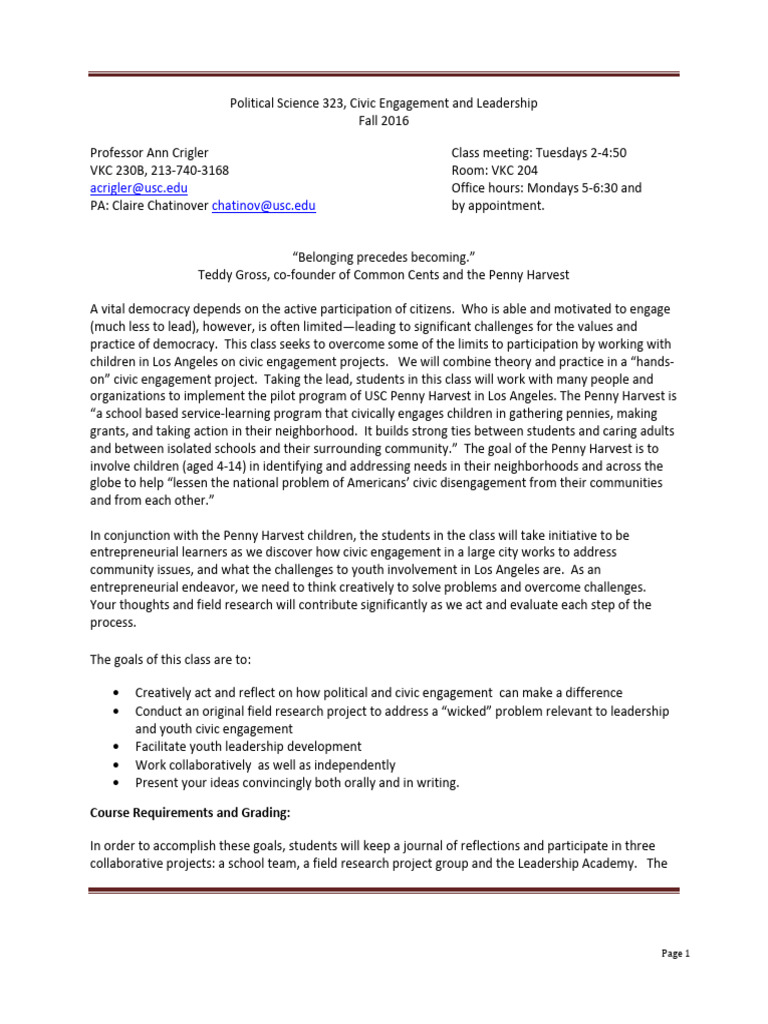 Collaborative Civic Engagement in Education | PDF | Civic Engagement