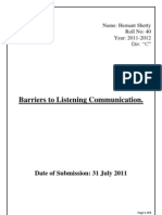 Barriers To Listening Communication
