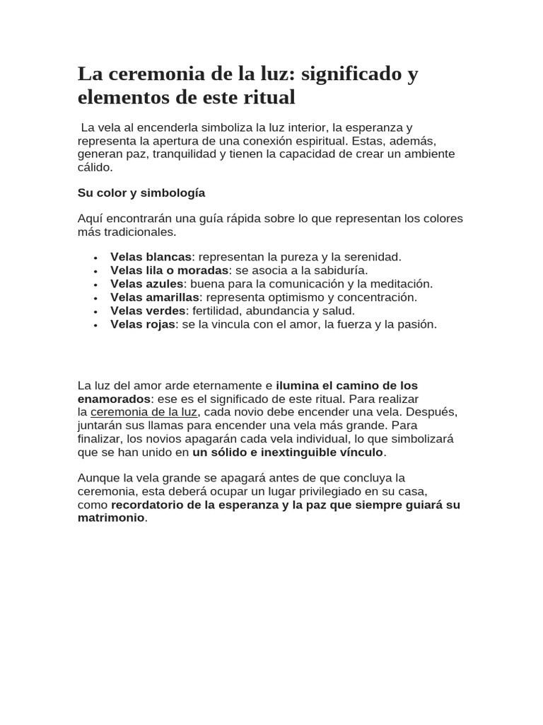 La ceremonia de la luz | PDF
