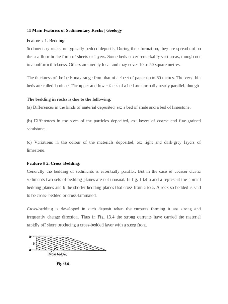 Key Features of Sedimentary Rocks | PDF | Sedimentary Rock | Limestone