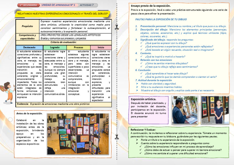 ficha 7 - 1RO - UDA 1 - 2025 | PDF | Las emociones | Experiencia