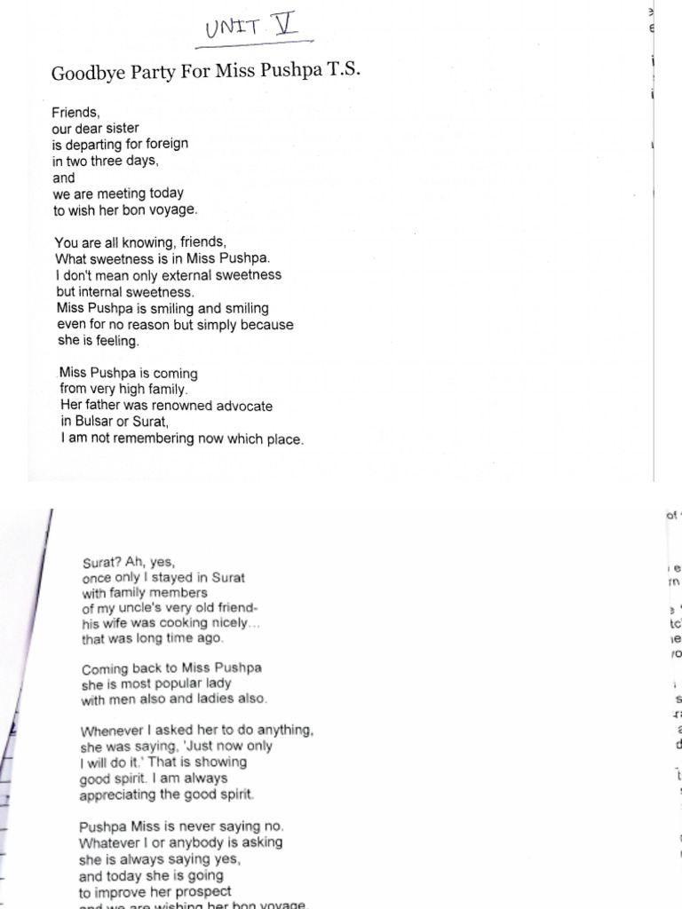 Unit 5 Material 3 (Goodbye) | PDF
