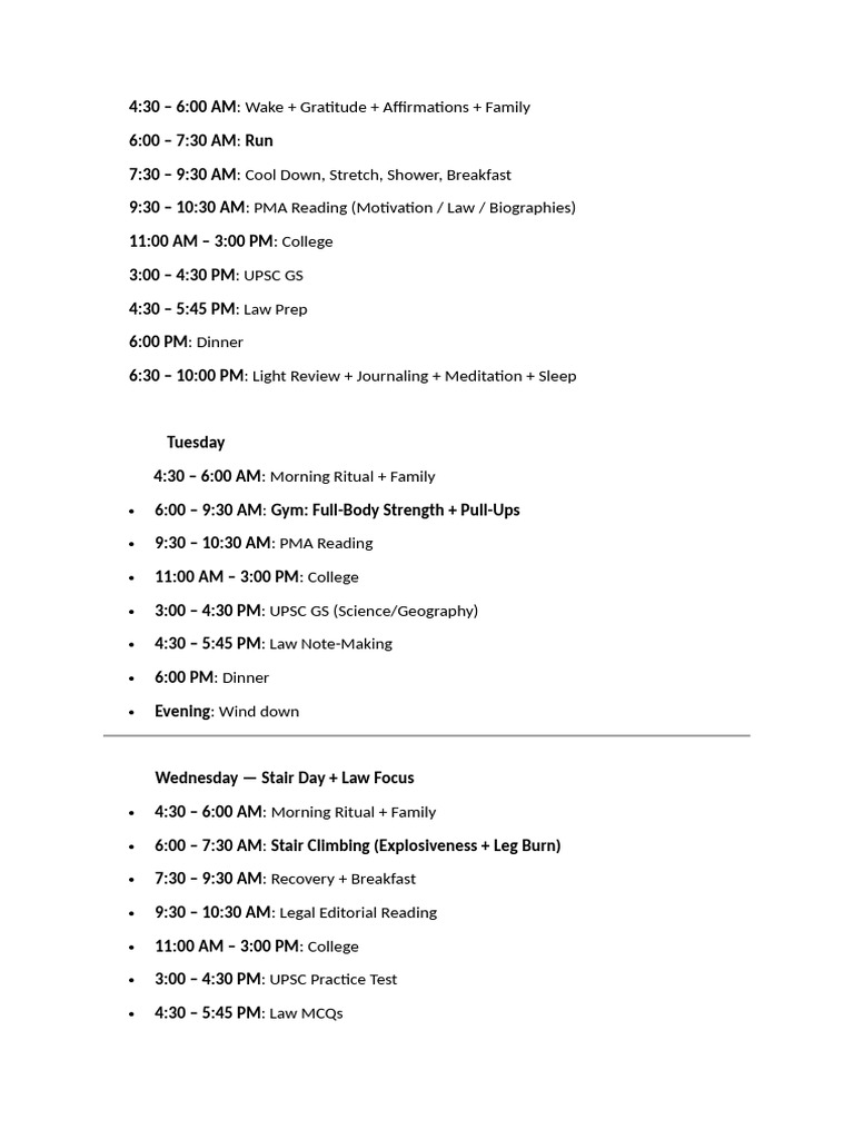 Routine For Mountaineering | PDF