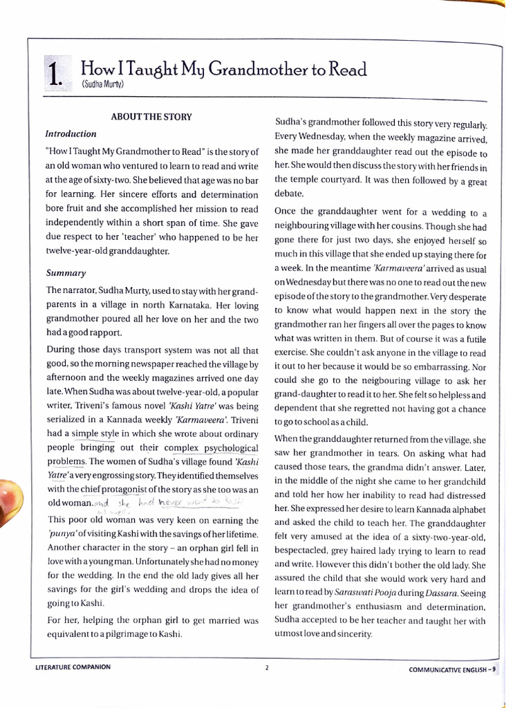 How I Taught My Grandmother To Read | PDF