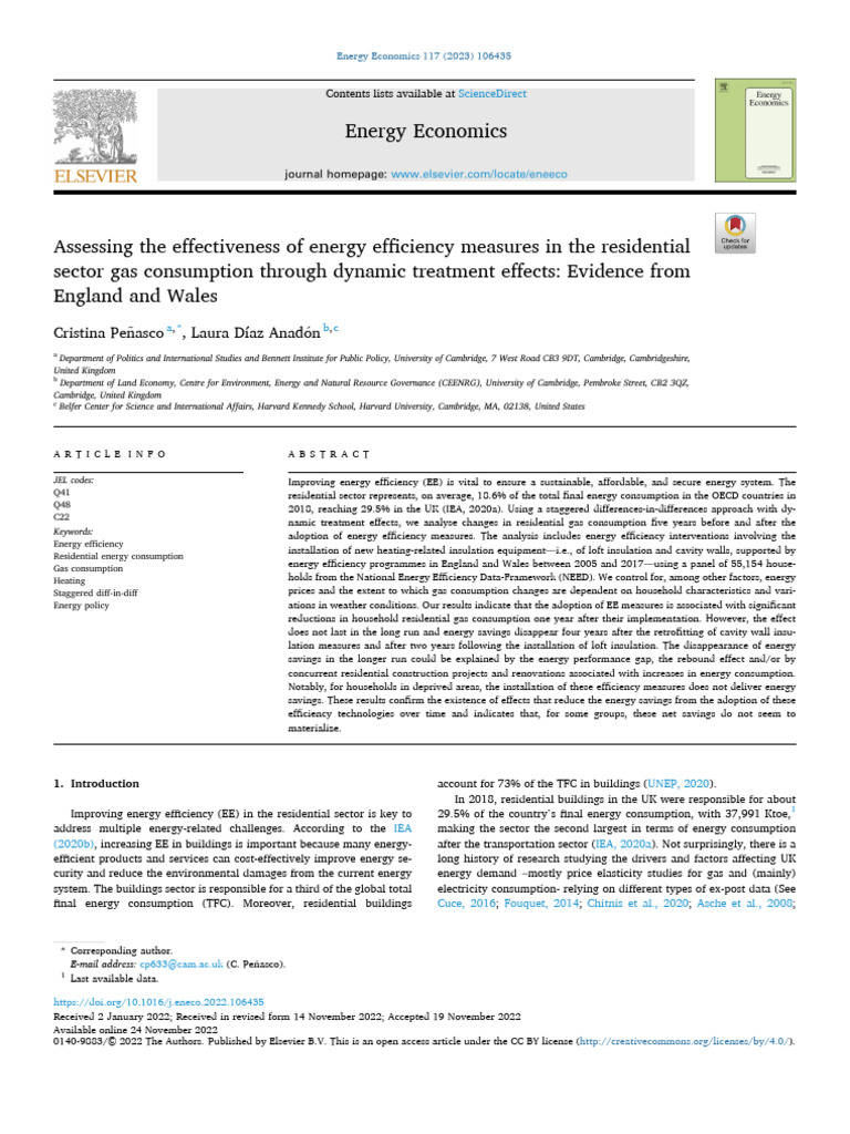 Assessing The Effectiveness | PDF | Energy Conservation | Efficient ...