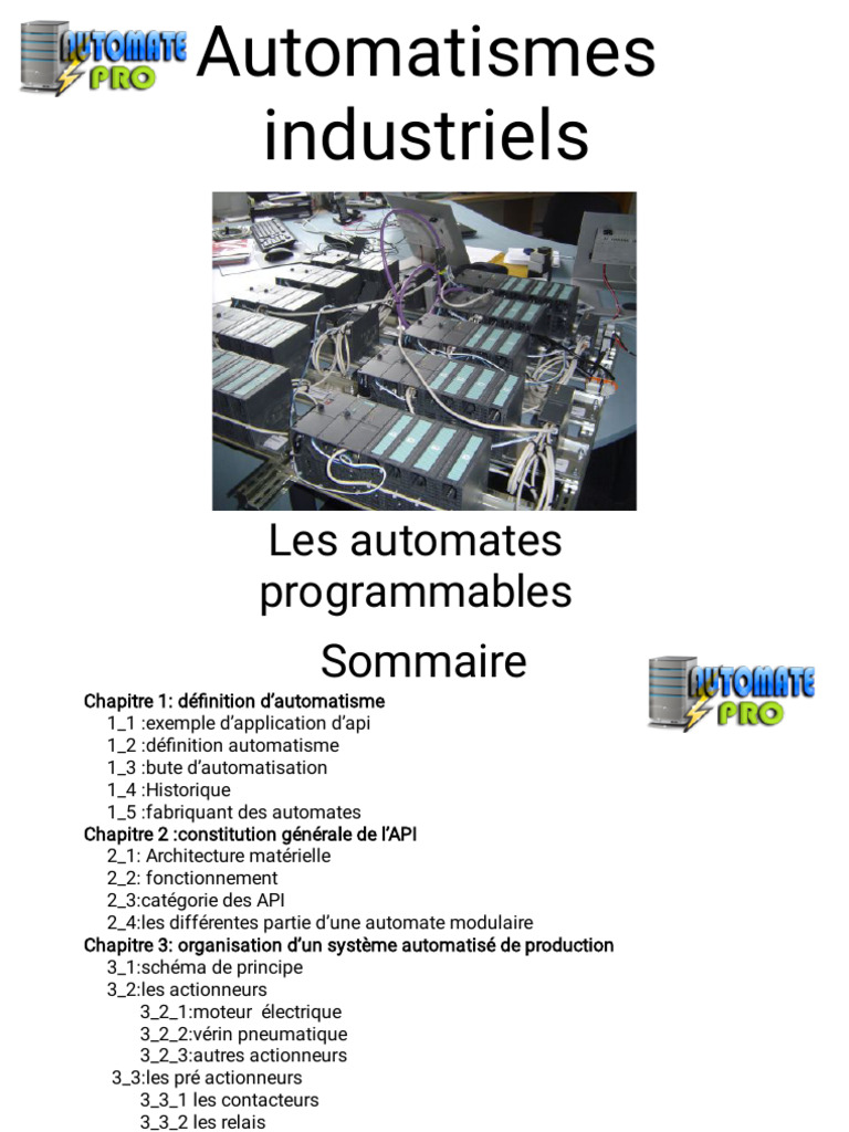 Guide sur les Automatismes Industriels | PDF | Automate programmable ...