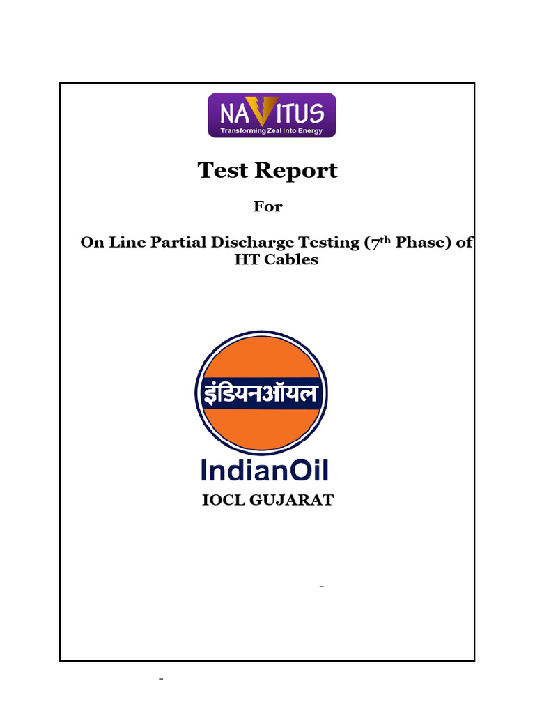 Partial Discharge Test Report for HT Cables | PDF | Electricity ...