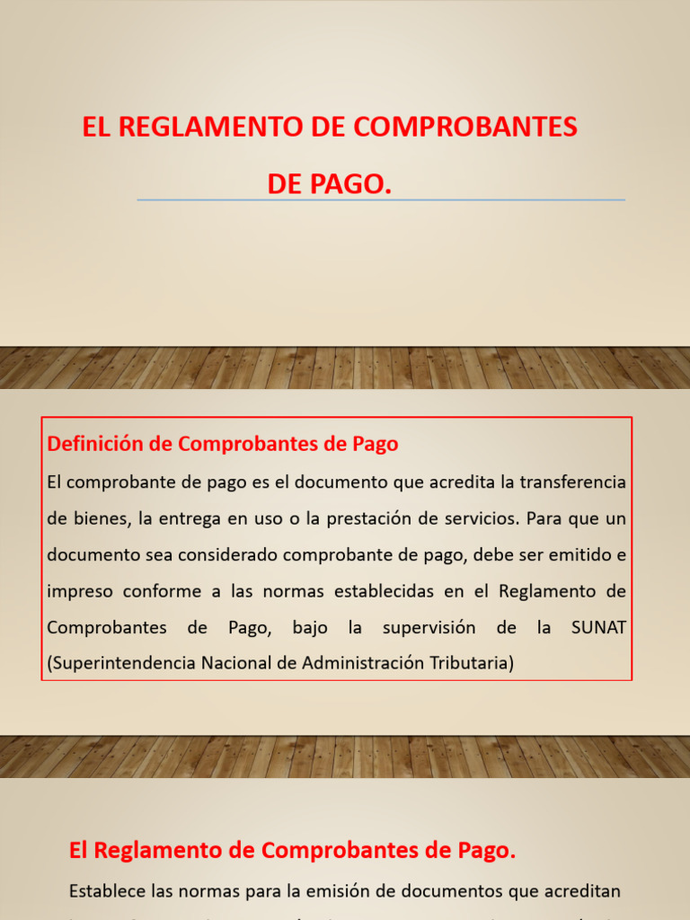 Reglamento de Comprobantes de Pago 2025 | PDF | Factura