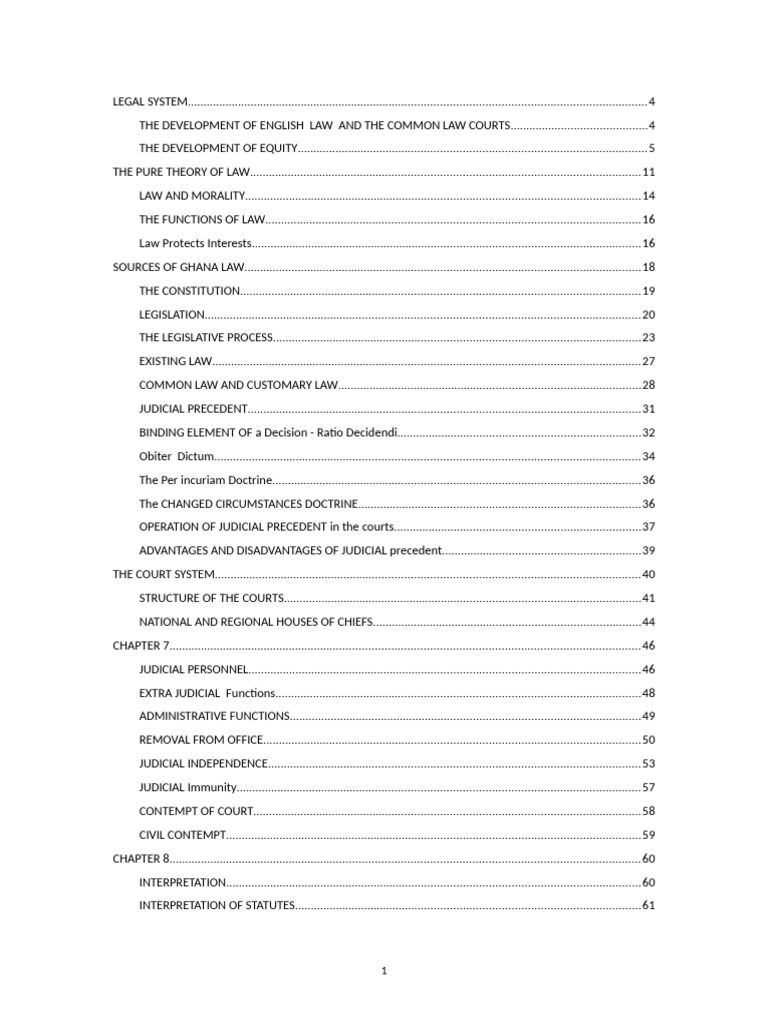 LEGAL SYSTEM Quansah | PDF | Equity (Law) | Common Law