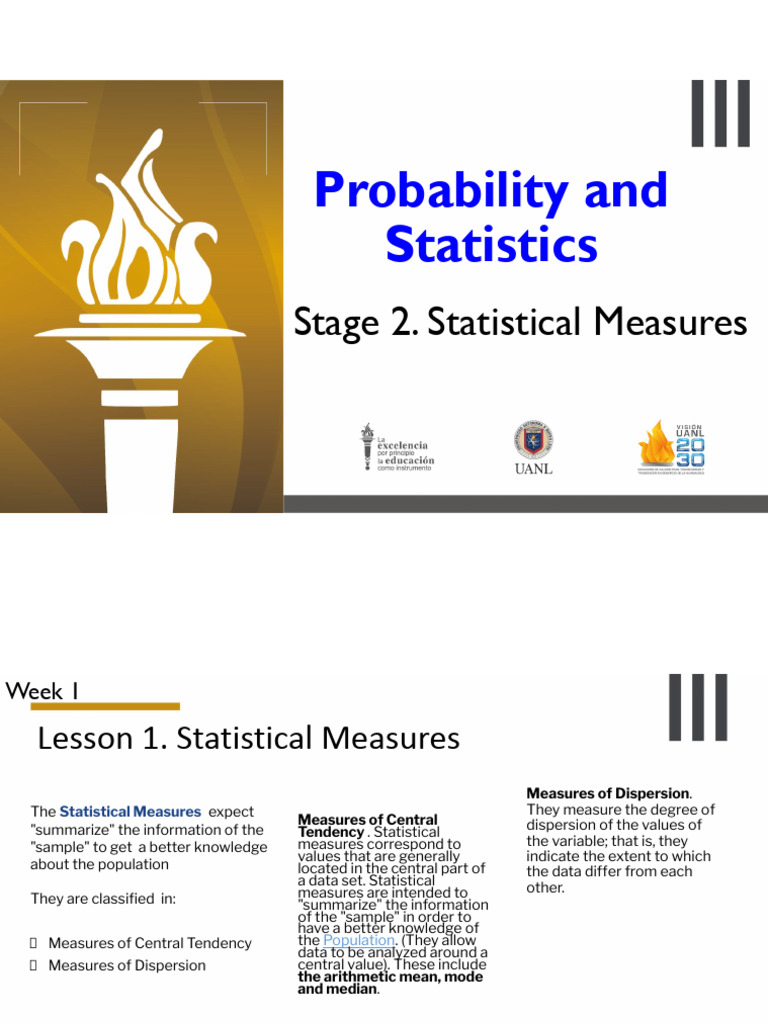 Statistical Measures in Probability | PDF | Coefficient Of Variation ...