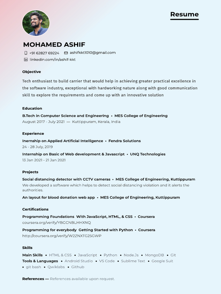 Ashif - CV (Low) | PDF