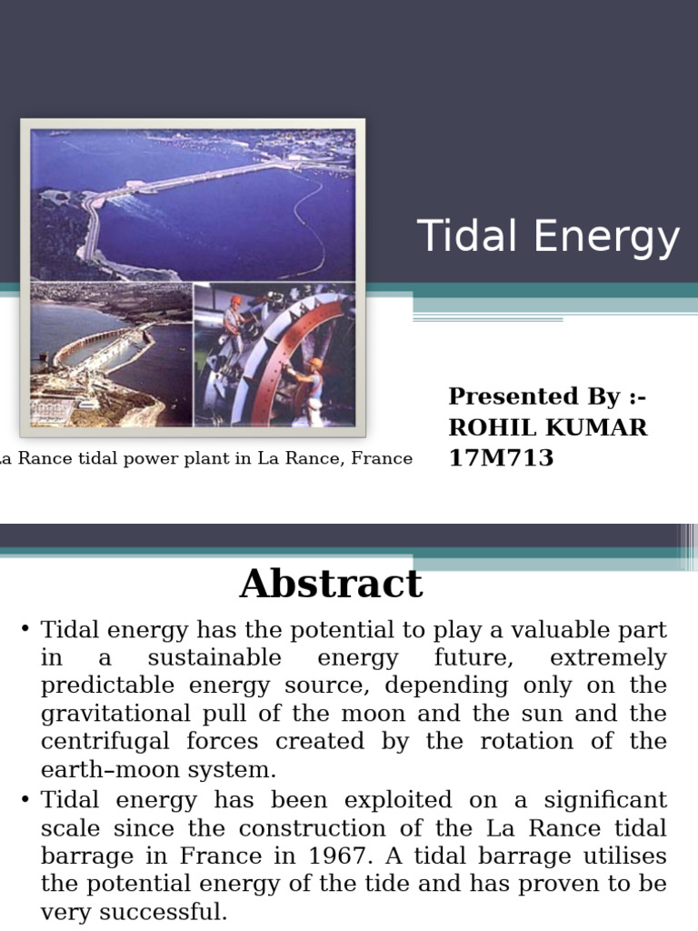 La Rance Tidal Power Plant Overview | PDF | Tide | Energy Conversion