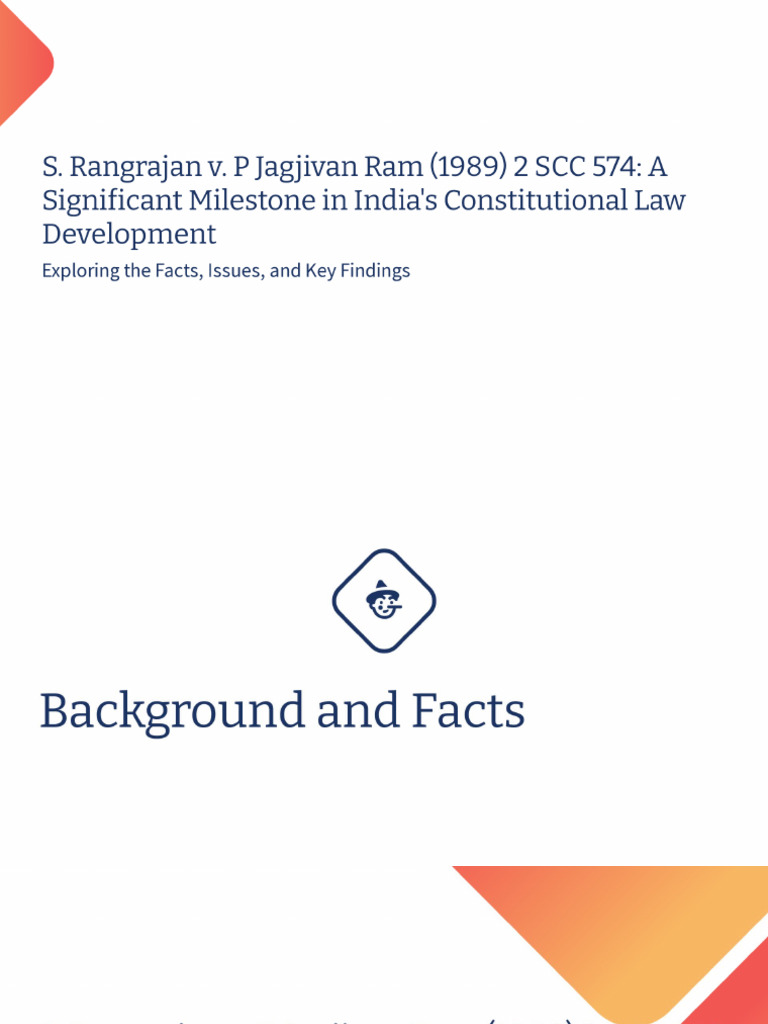 S. Rangrajan v. P Jagjivan Ram (1990) 2 SCC 574 | PDF