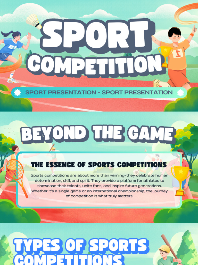 Green and Blue Illustrative Sport Presentation | PDF | Sports