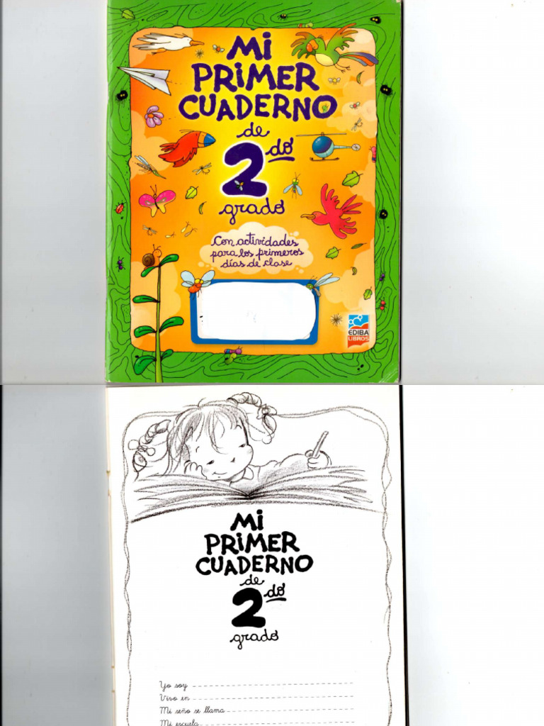 Mi Primer Cuaderno de 2º Grado-Actividades para Los Primeros Días de ...