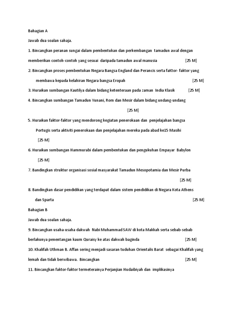 Soalan Sejarah Pdf