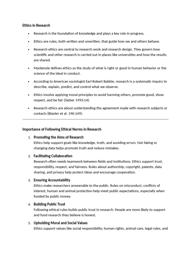 Research Ethics: Principles and Importance | PDF | Informed Consent | Risk