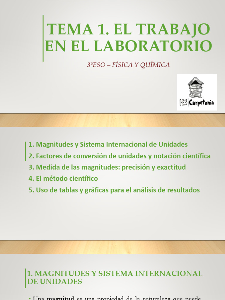 Ud1 Apuntes Completo 3eso Fyq | PDF | Medición | Hipótesis